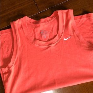 orange nike tank dri-fit